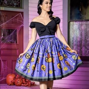 Natalie swing dress in Lantern Border